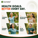 Pure Nutrition Vitamin D3 + K2 Tablets – 60 Veg Tablets for Bone, Immunity, Joint & Heart Health