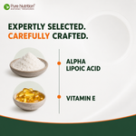 Pure Nutrition Alpha Lipoic Acid (ALA) Capsules 300mg - 120 Veg Capsules with Vitamin E