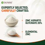 Pure Nutrition Zinc Glycinate Supplement (66 mg) | 120 Veg Capsules
