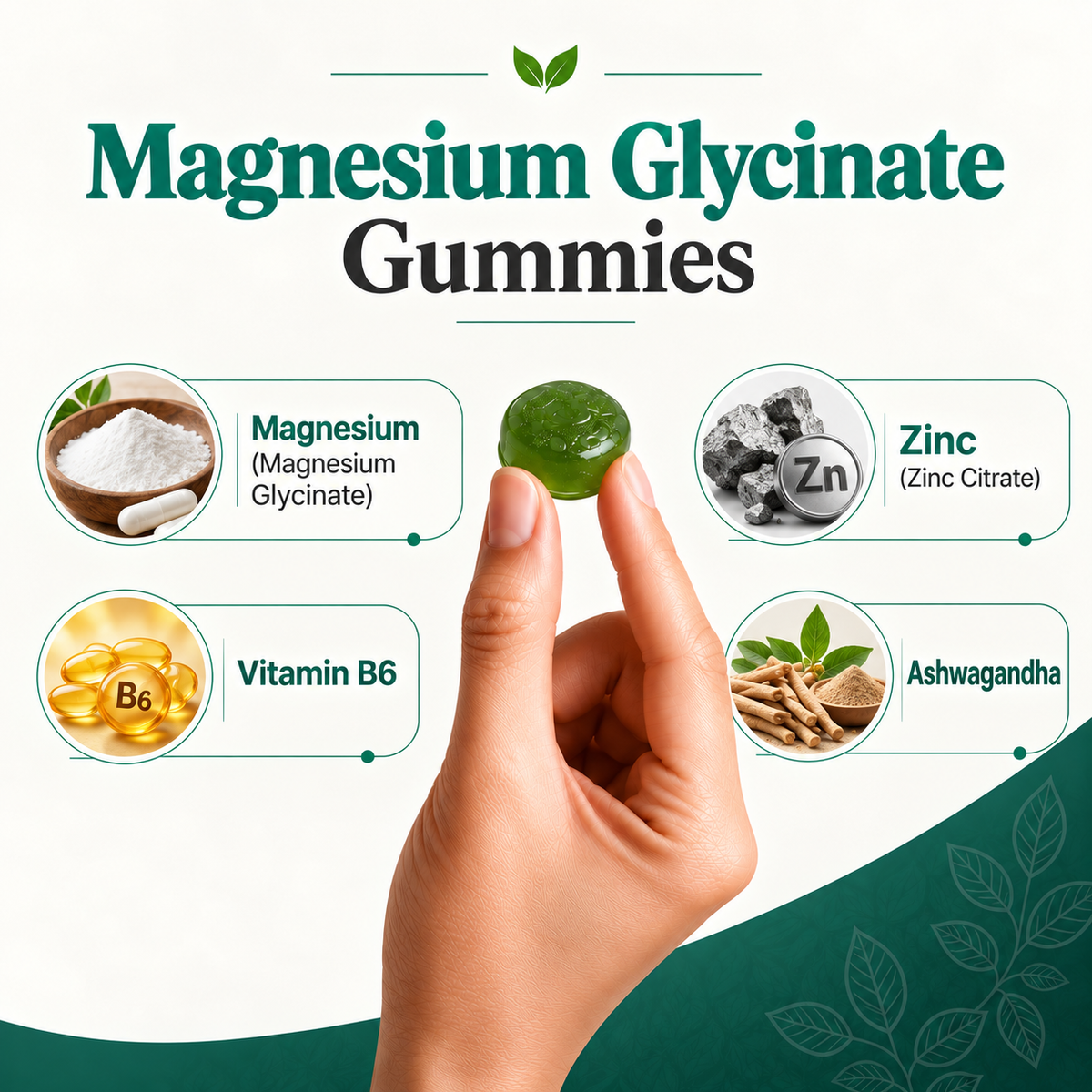 Pure Nutrition Magnesium Glycinate Gummies – 60 Gummies