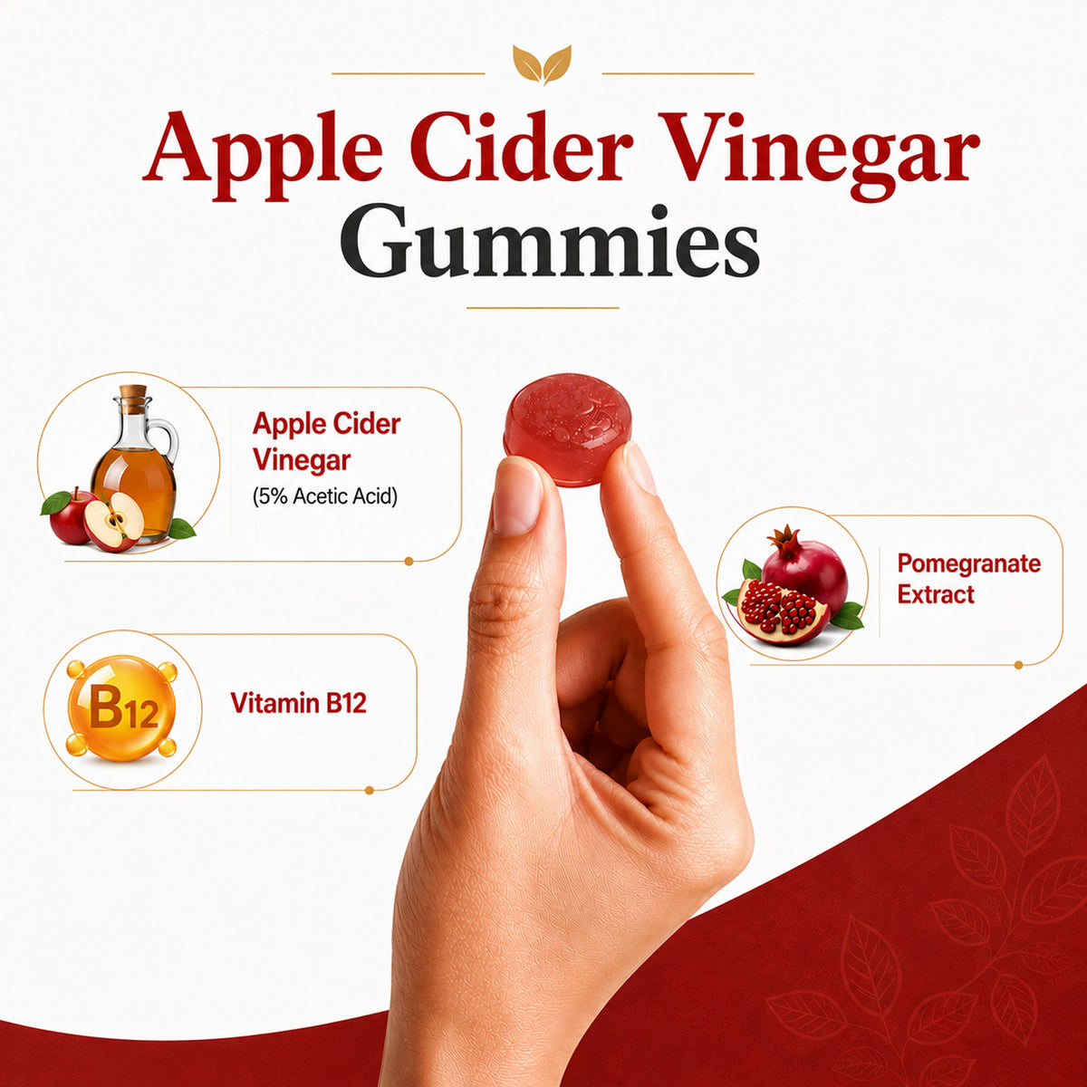 Apple Cider Vinegar Gummies | Pure Nutrition ACV – 30 Gummies