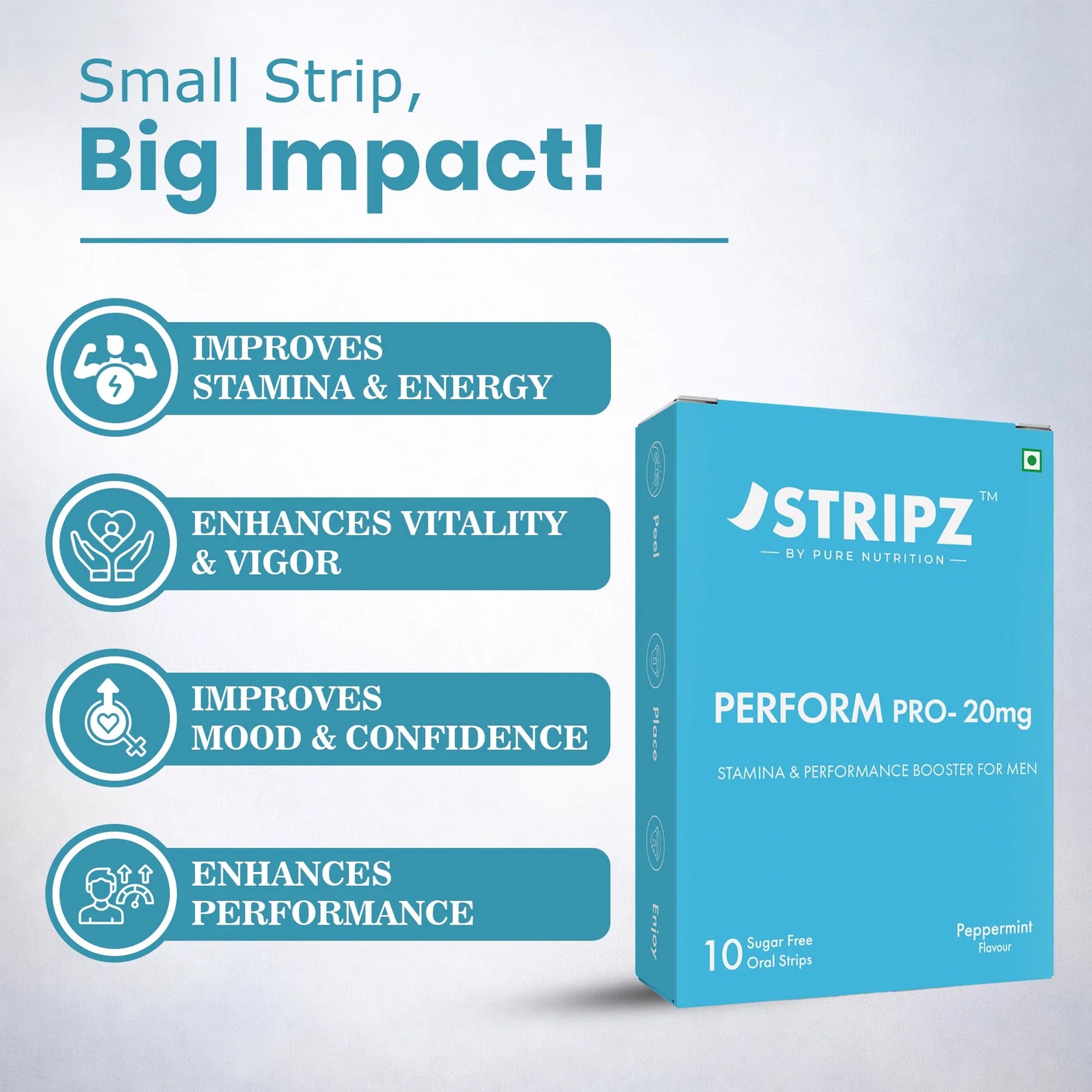 Pure Nutrition Tadalafil 20mg, 10 ODS | Tadalafil Stripz