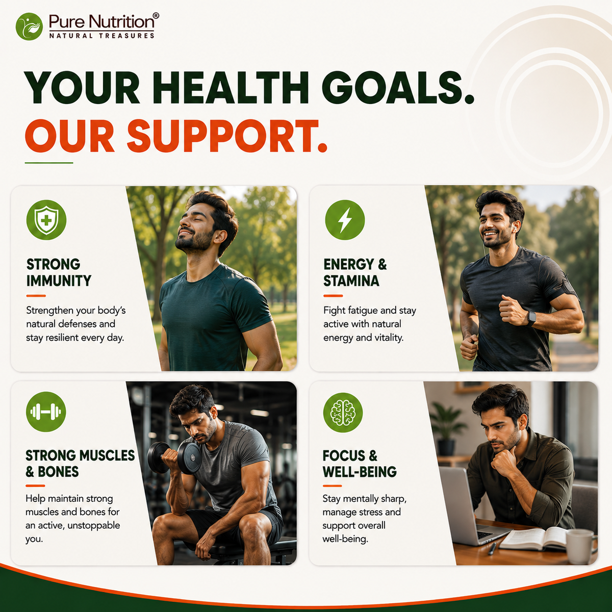 Pure Nutrition Multivitamin for Men Tablet | For Healthy Bones & Immunity - 60 Tablets