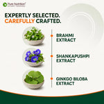 Brahmi + Shankhpushpi + Ginkgo Biloba | 900mg | 60 Veg Capsules