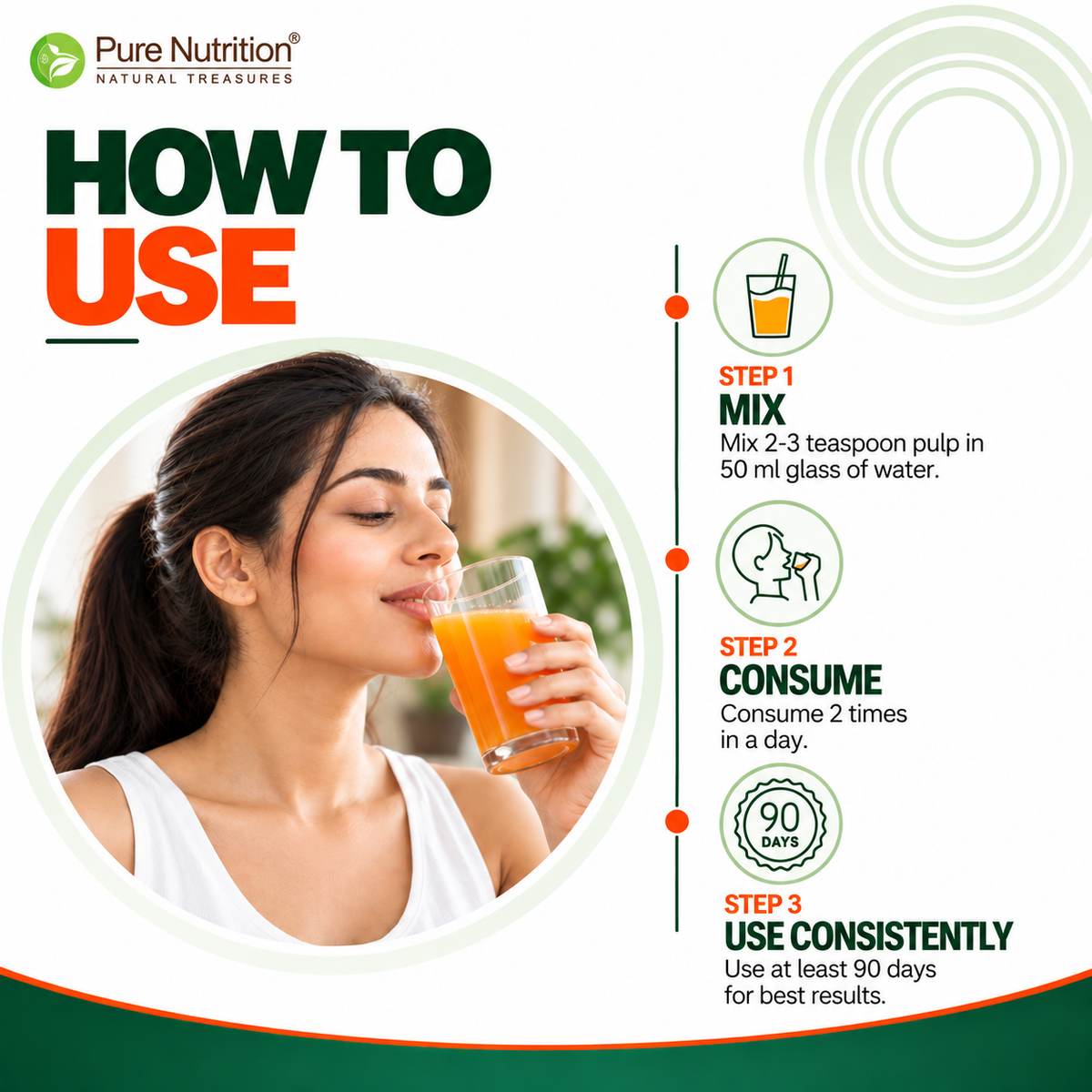 Pure Nutrition Sea Buckthorn Concentrate Juice 500ml | Antioxidant & Wellness Support