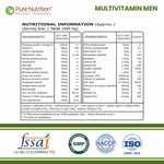 Pure Nutrition Multivitamin for Men Tablet | For Healthy Bones & Immunity - 60 Tablets