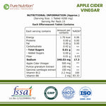 Pure Nutrition Apple Cider Vinegar Effervescent Tablets