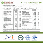 Pure Nutrition Women’s Multivitamin 50+ 60 Tablets | Daily Vitamins & Minerals for Women