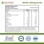 Pure Nutrition Biotin + Zinc HSN Gummies – 60 Gummies