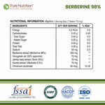 Pure Nutrition 98% Berberine Tablets - 60 Tablets