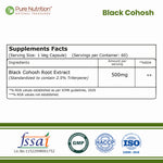 Pure Nutrition Black Cohosh 500 mg | 60 Vegetarian Capsules