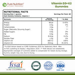 Pure Nutrition Vitamin D3 + K2 Gummies – 60 Gummies