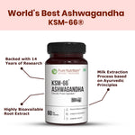 Pure Nutrition Ashwagandha KSM66 (500mg) - 60 Capsules | Ashwagandha Supplement for Men & Women | Clinically Studied Root Extract | Supports Stress Relief, Energy, Stamina & Recovery