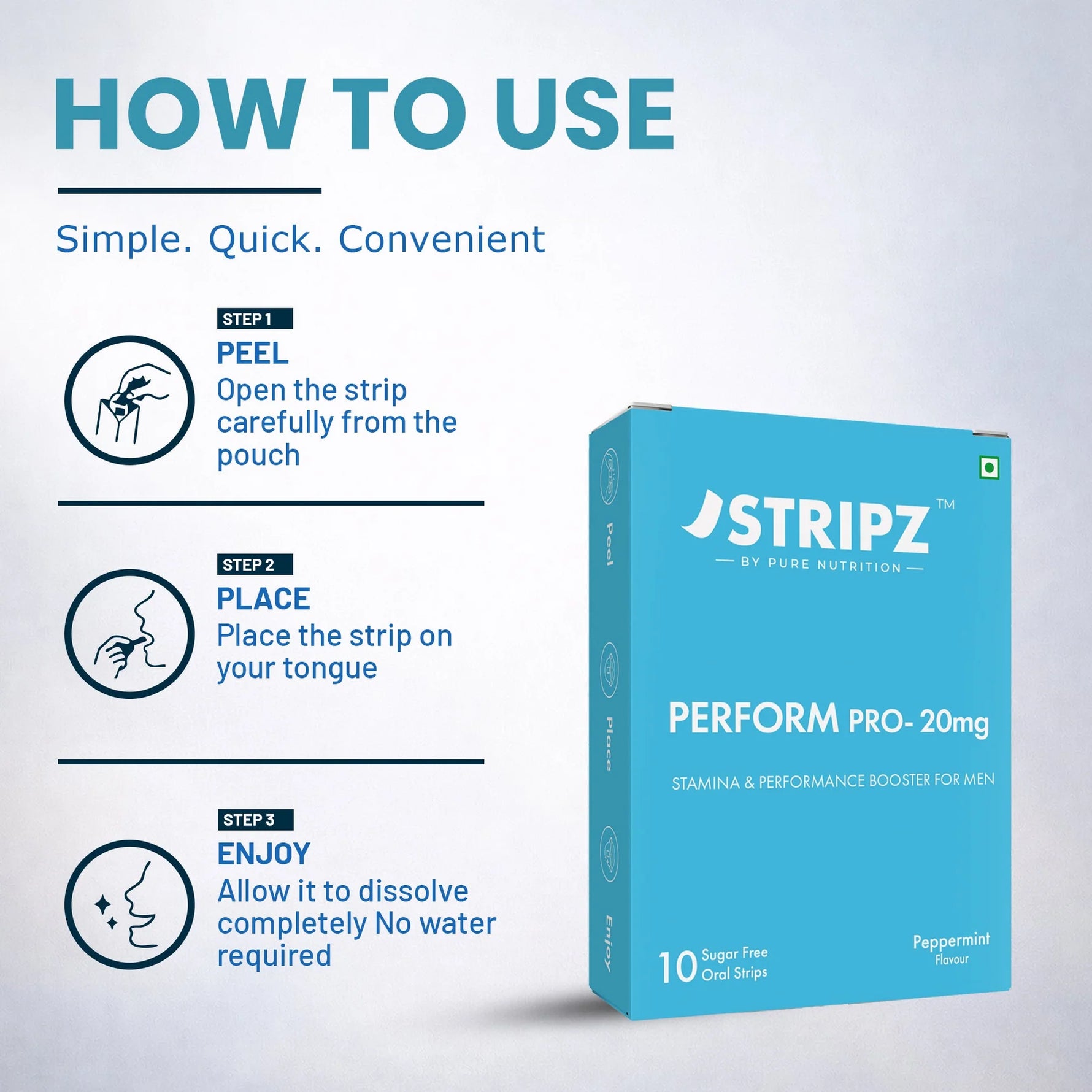 Pure Nutrition Tadalafil 20mg, 10 ODS | Tadalafil Stripz