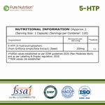 Pure Nutrition 5-HTP 200mg, 120 Capsules | Dietary Supplement for Mood & Sleep Support