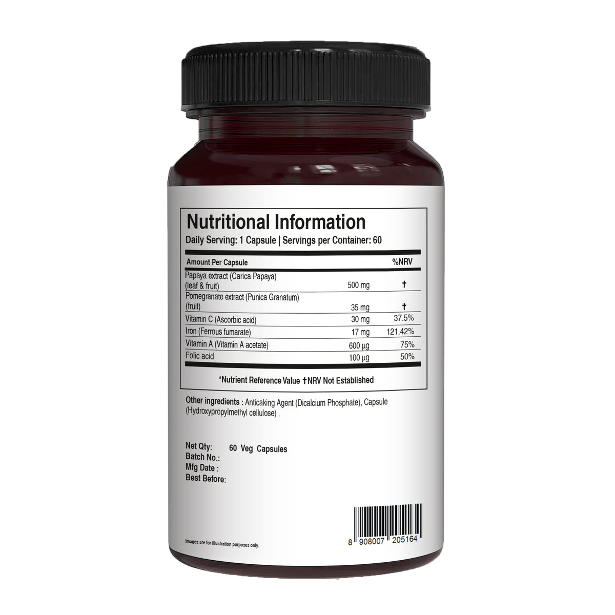 Pure Nutrition Tulsi 708.5 mg – 60 Capsules