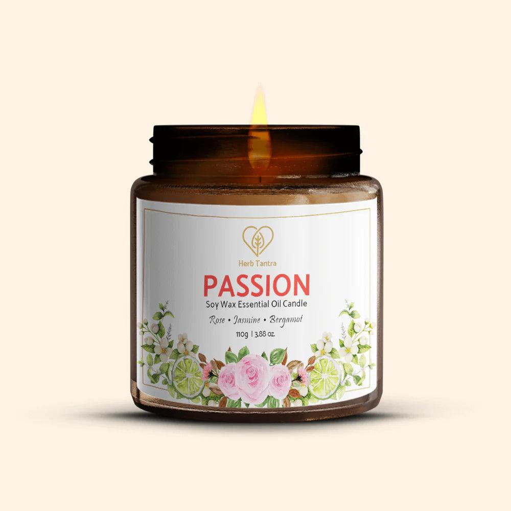 Herb Tantra Passion Aromatherapy Candle (Soy Wax)