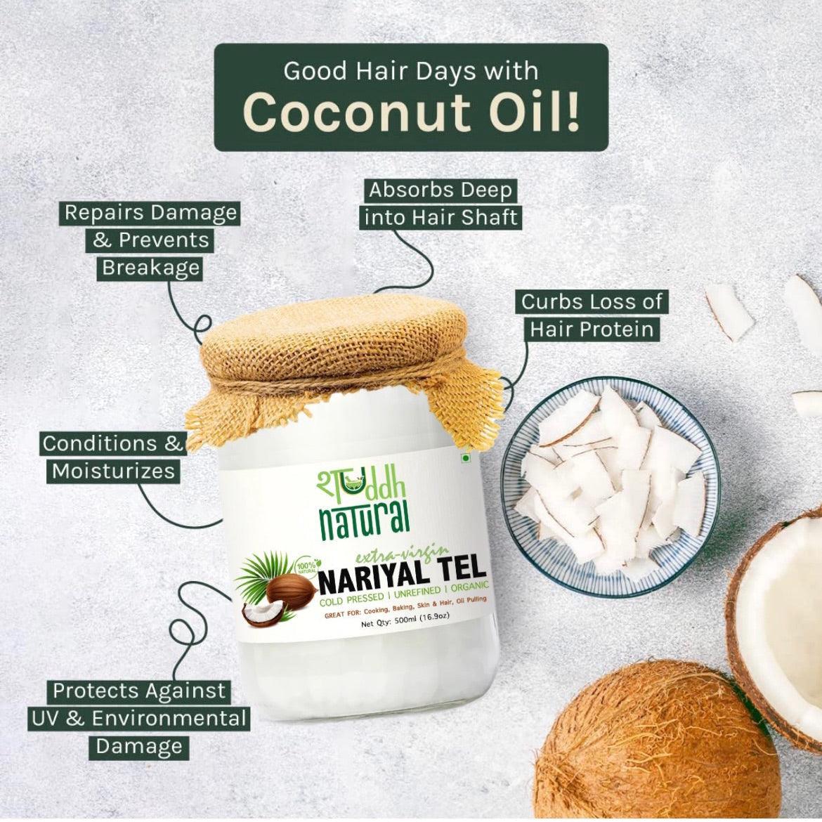 Shuddh Natural Extra Virgin Nariyal Tel (Coconut Oil) - 500ml