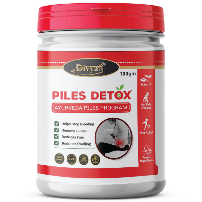 Divya Shree Piles Detox Powder For Relives Itching, Rectal Pain & Regularizes Defection 100Gm