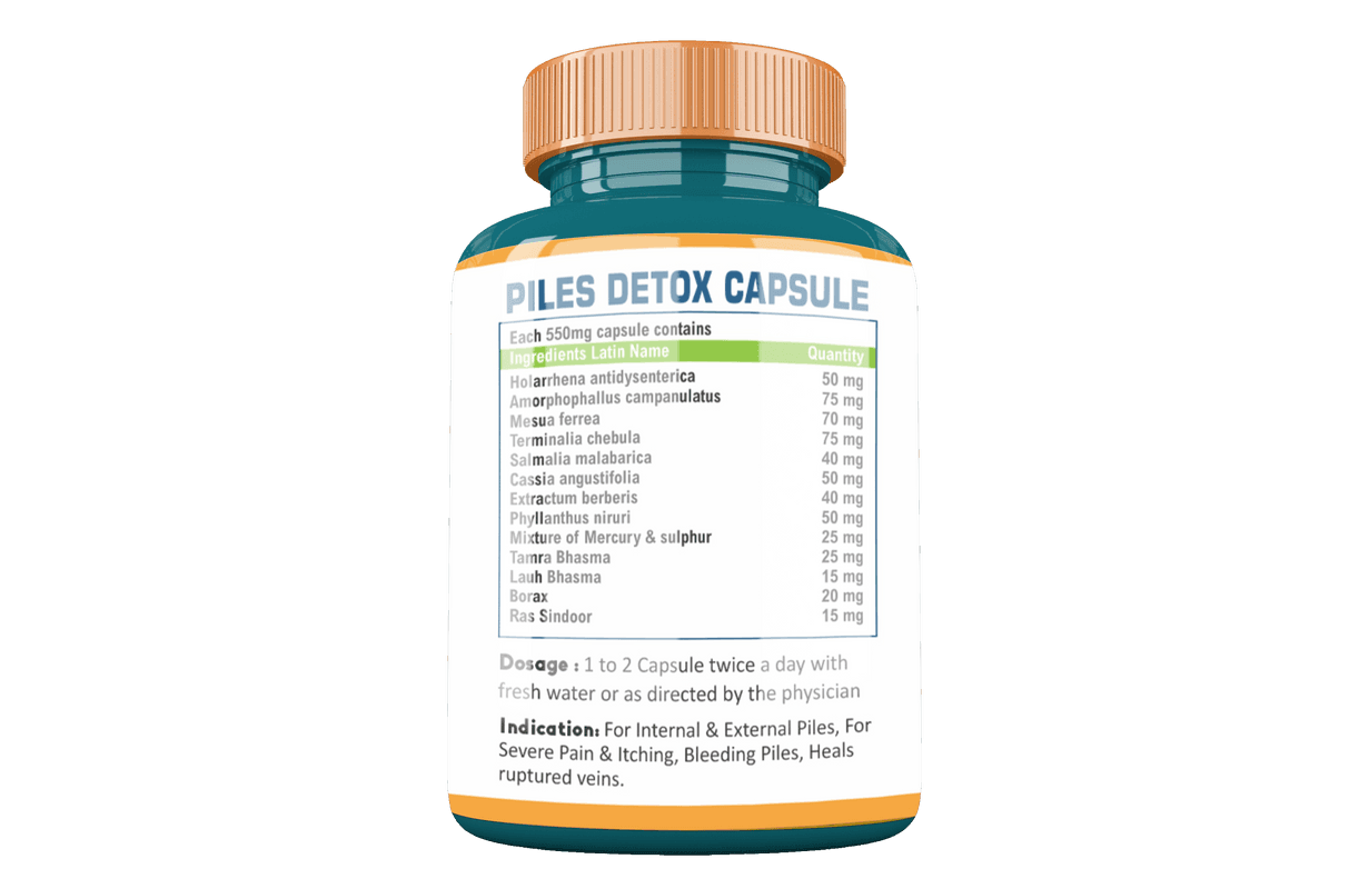 Divya Shree Piles Detox Veggie Capsule 60 Capsule