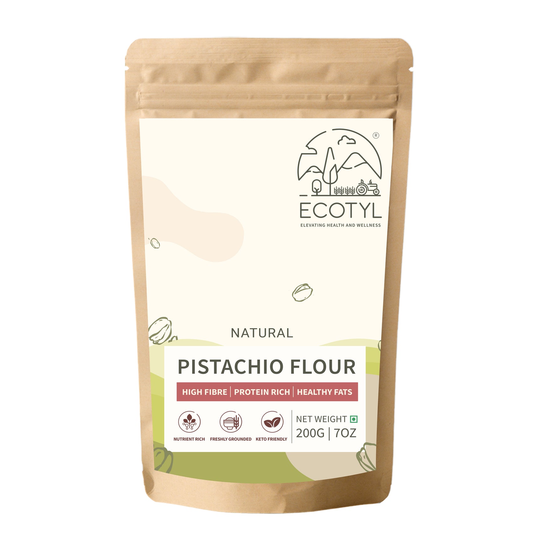 Ecotyl Pistachio Flour | Gluten Free | Healthy Baking Flour | 200g