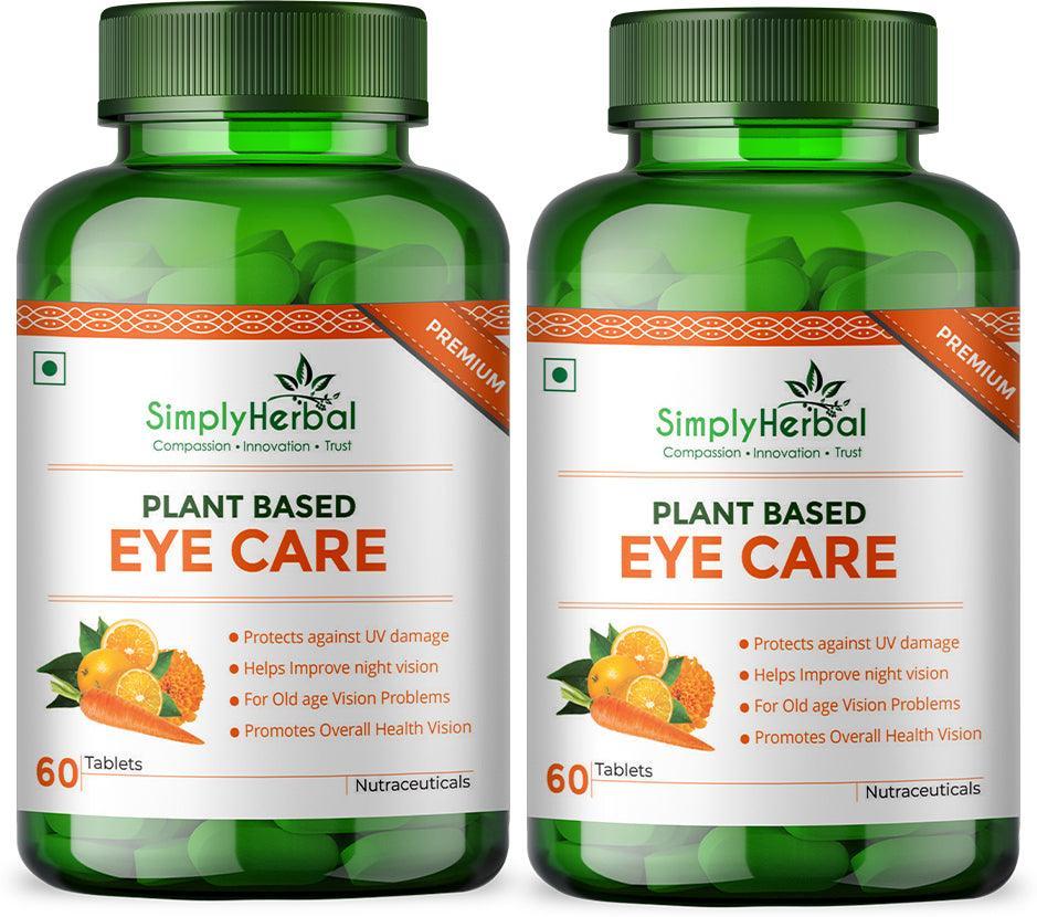Simply Herbal Plant Based Eye Care Tablet - 60 Capsules (Pack of 2)