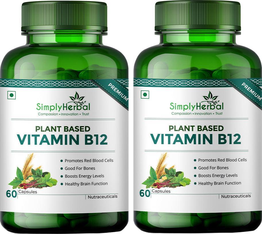 Simply Herbal Plant Based Vitamin B12 Capsule - 60 Capsules