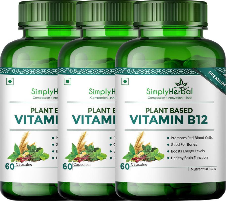 Simply Herbal Plant Based Vitamin B12 Capsule - 60 Capsules