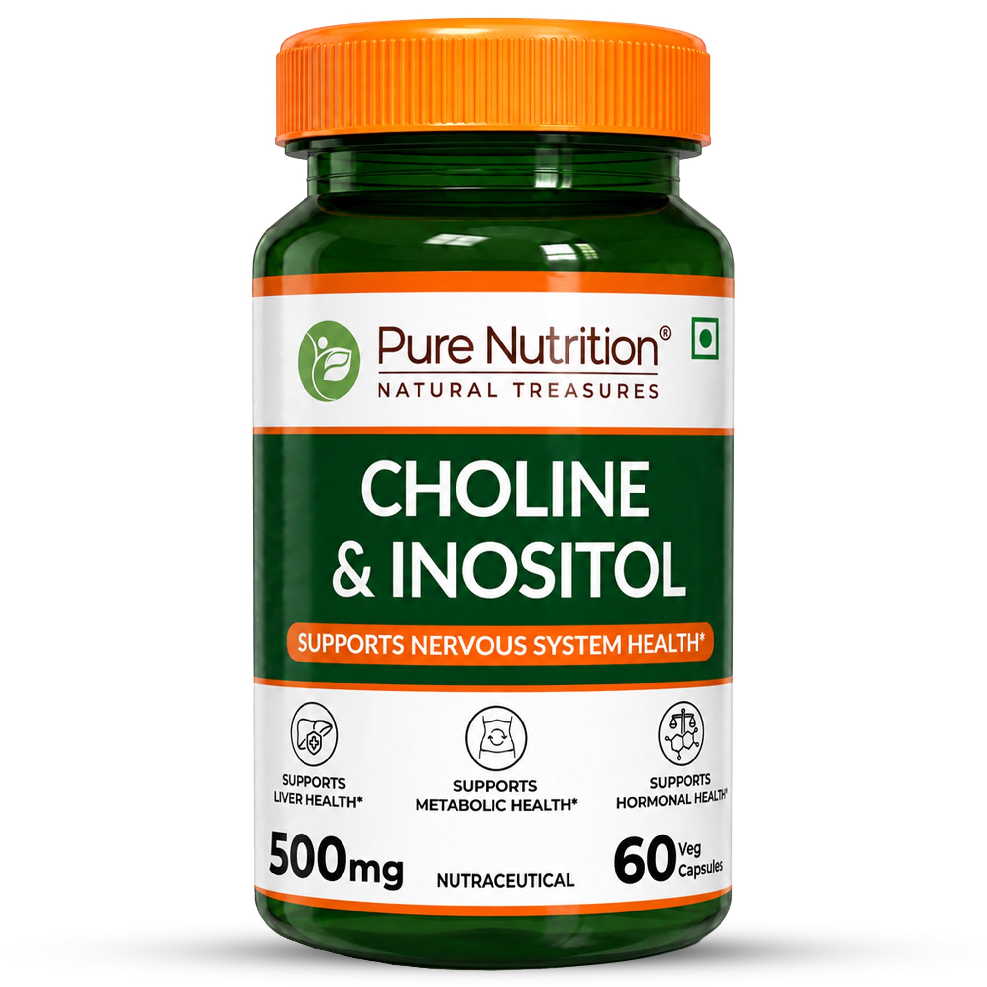Pure Nutrition Choline & Inositol 500mg (60 Veg Capsules)
