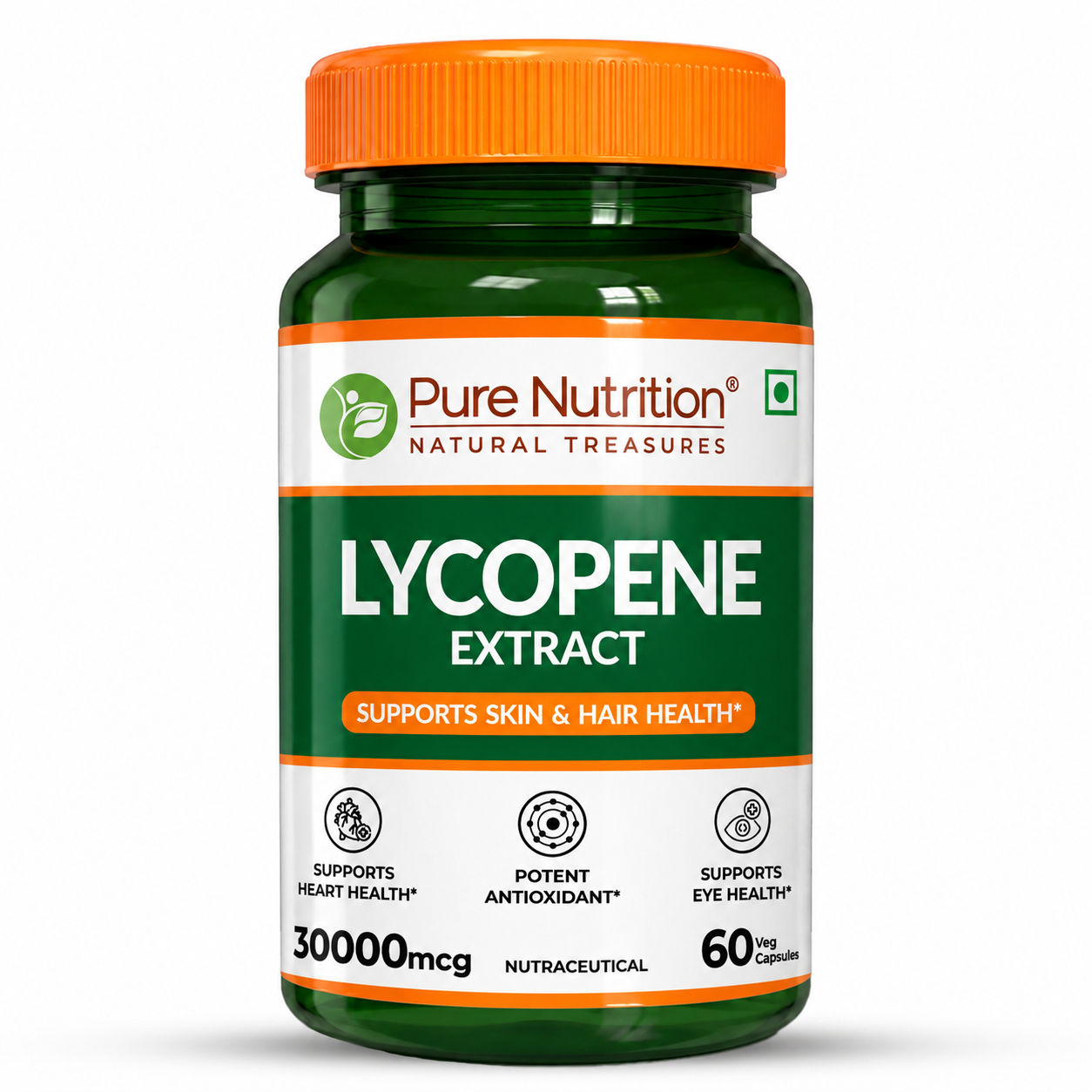 Pure Nutrition Lycopene 3000 mcg – 60 Plant-Based Vegetarian Capsules |Strong Antioxidant Blend Supporting Skin, Hair, Heart, Prostate & Daily Cellular Wellbeing