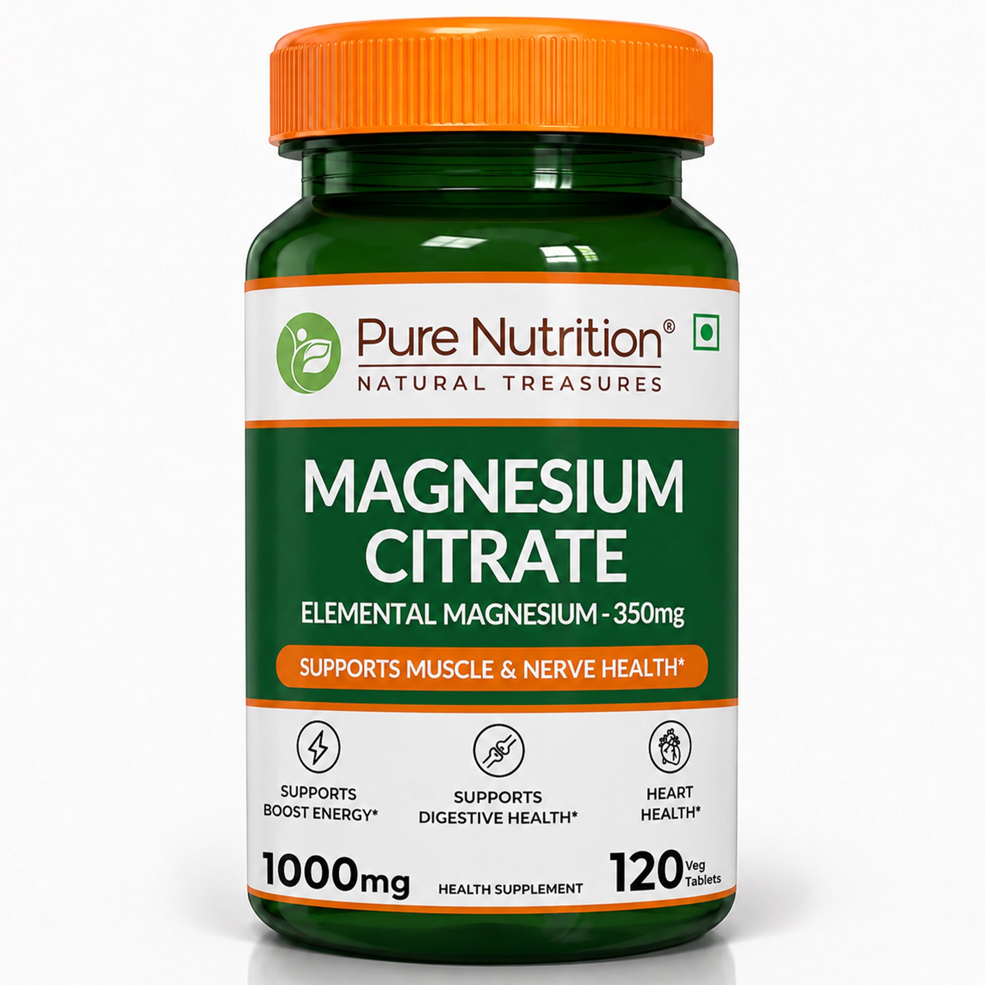 Pure Nutrition Magnesium Citrate, 120 Veg Tablets