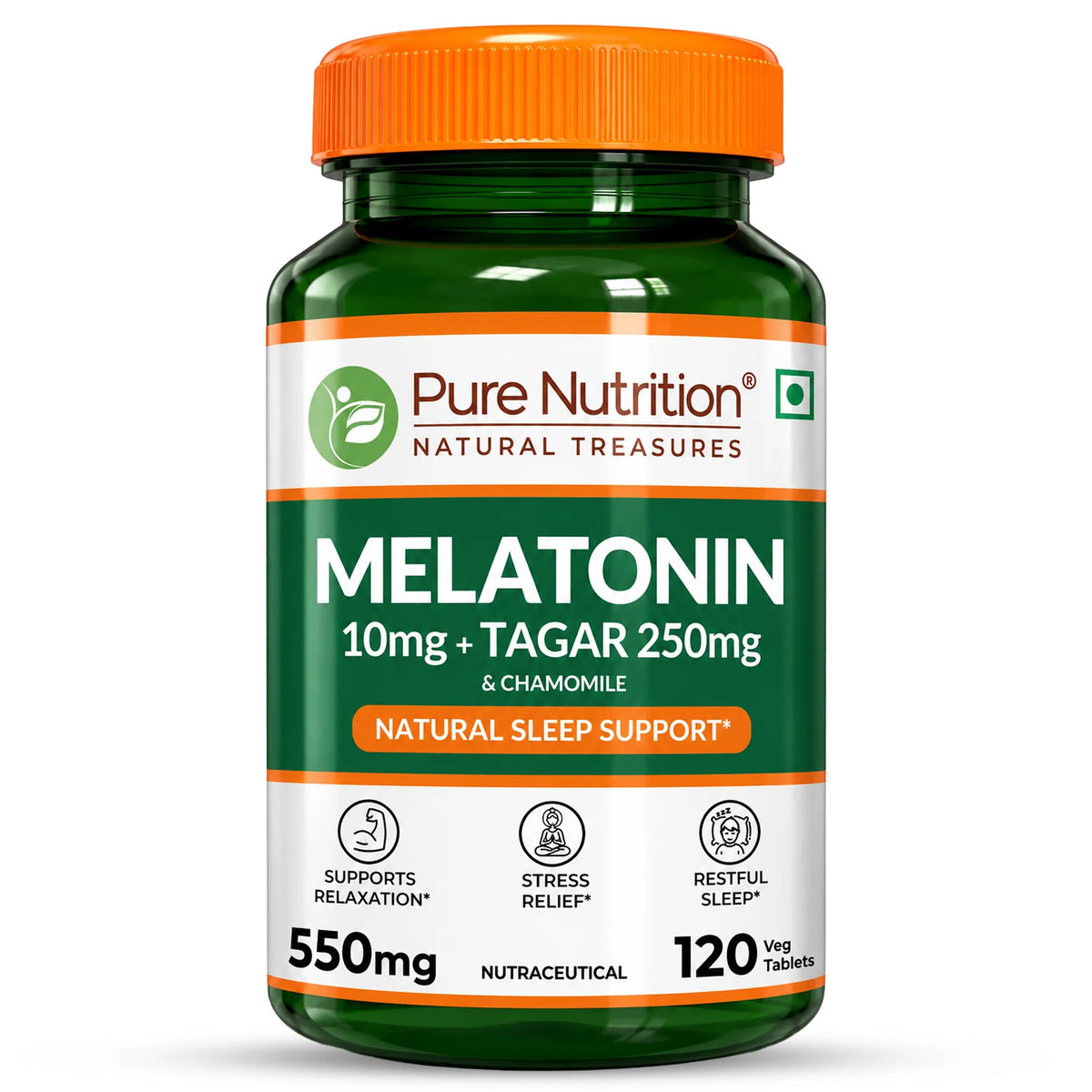 Pure Nutrition Melatonin Sustained Release Tablet - 10mg - 120 Tablets