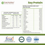 Pure Nutrition Soy Protein Isolate Powder  | 90% Isolate (27g Isolate per 30g Serving), Unflavoured | Supports Muscle Growth, Recovery & Weight Management | Ideal for Fitness, Overall Health & Vegan Diets - 1kg