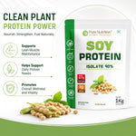Pure Nutrition Soy Protein Isolate Powder  | 90% Isolate (27g Isolate per 30g Serving), Unflavoured | Supports Muscle Growth, Recovery & Weight Management | Ideal for Fitness, Overall Health & Vegan Diets - 1kg