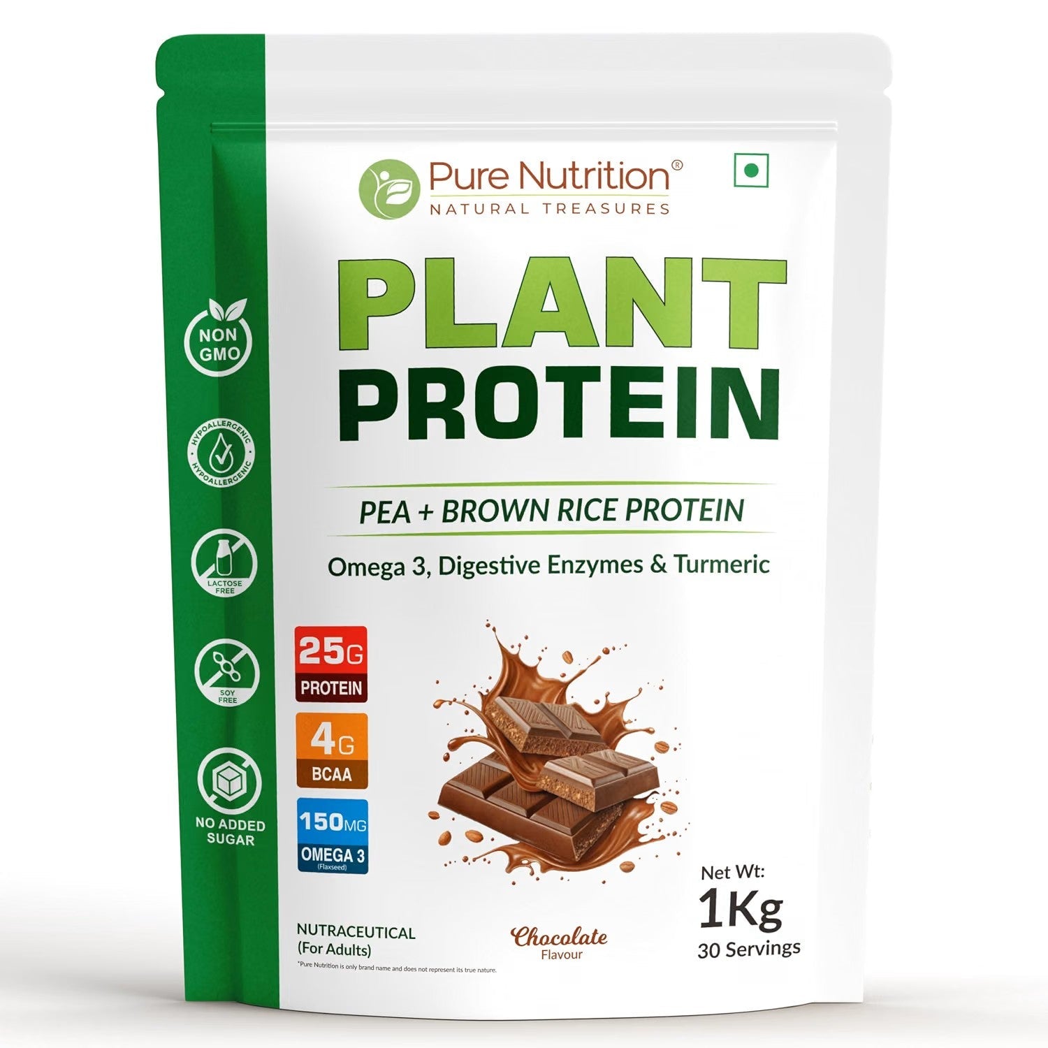 Pure Nutrition Pure Vegan Protein Powder Chocolate - 1kg
