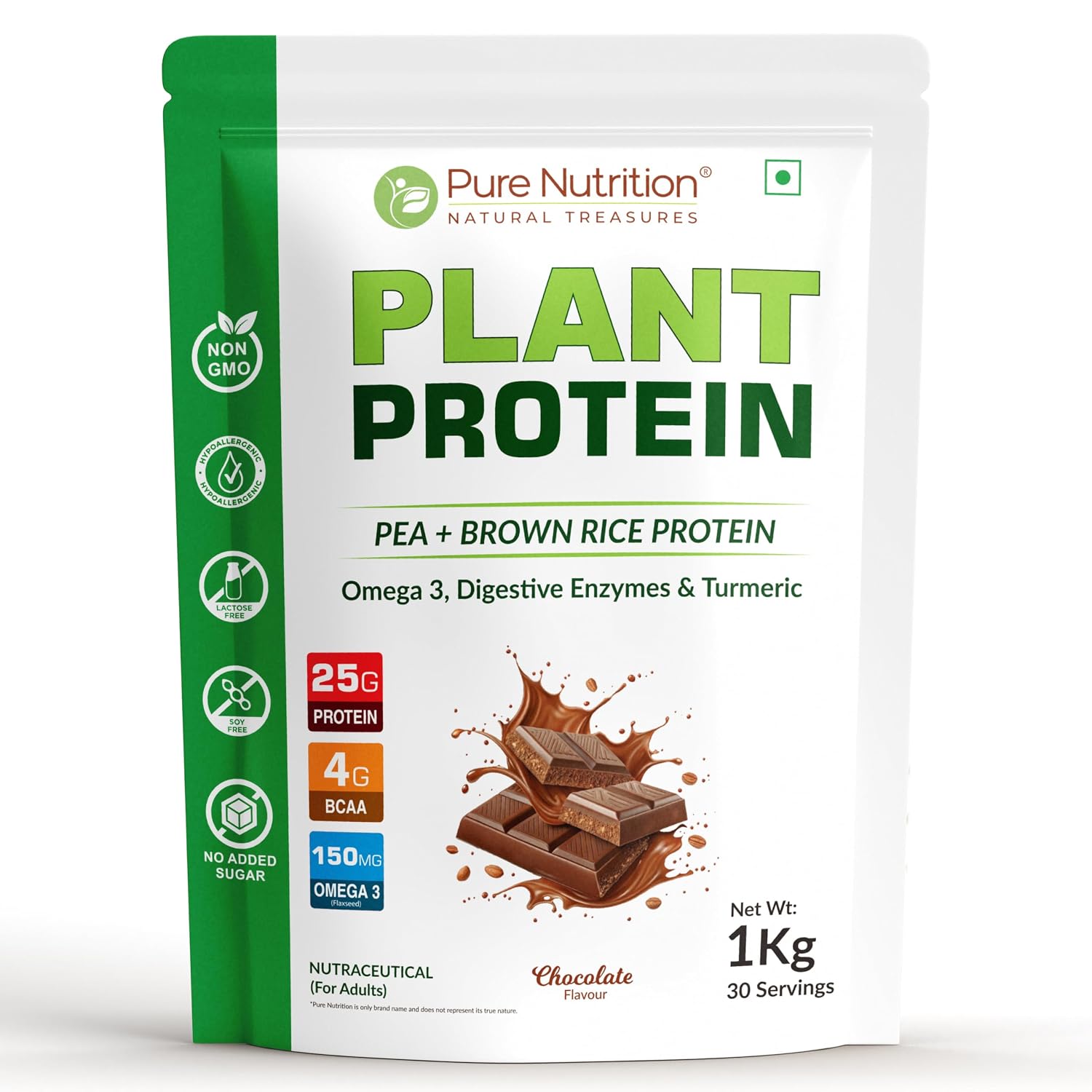 Pure Nutrition Pure Vegan Protein Powder Chocolate - 1kg
