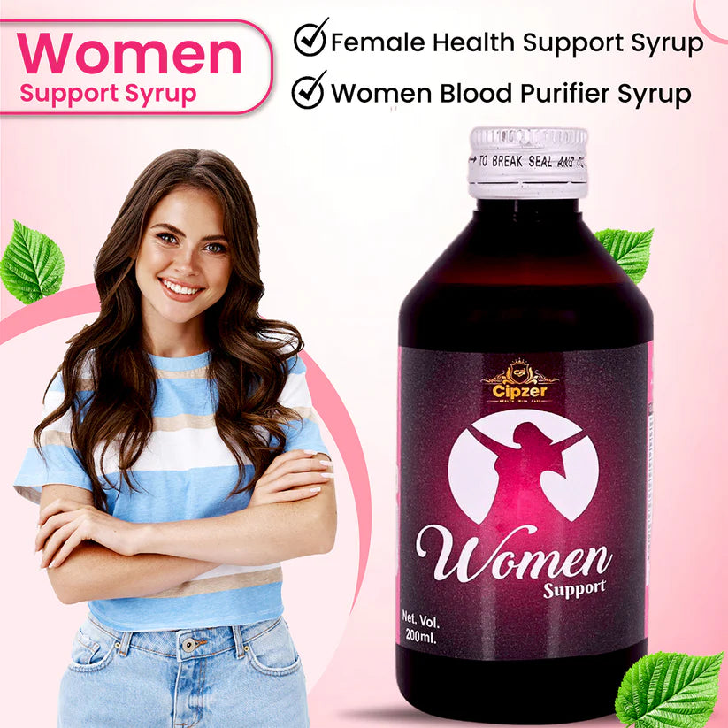 Cipzer Women Support Syrup - 200ml | Menstrual Health, Hormonal Balance, Energy & Women’s Vitality