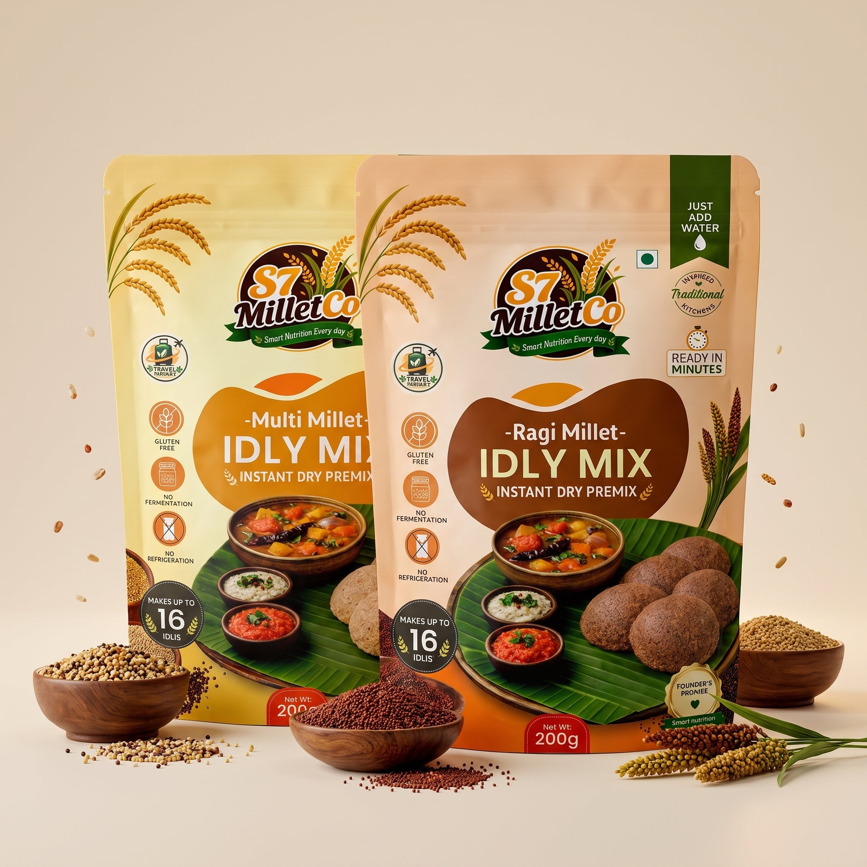 S7 Millet Idly Duo | Just Add Water | 400g