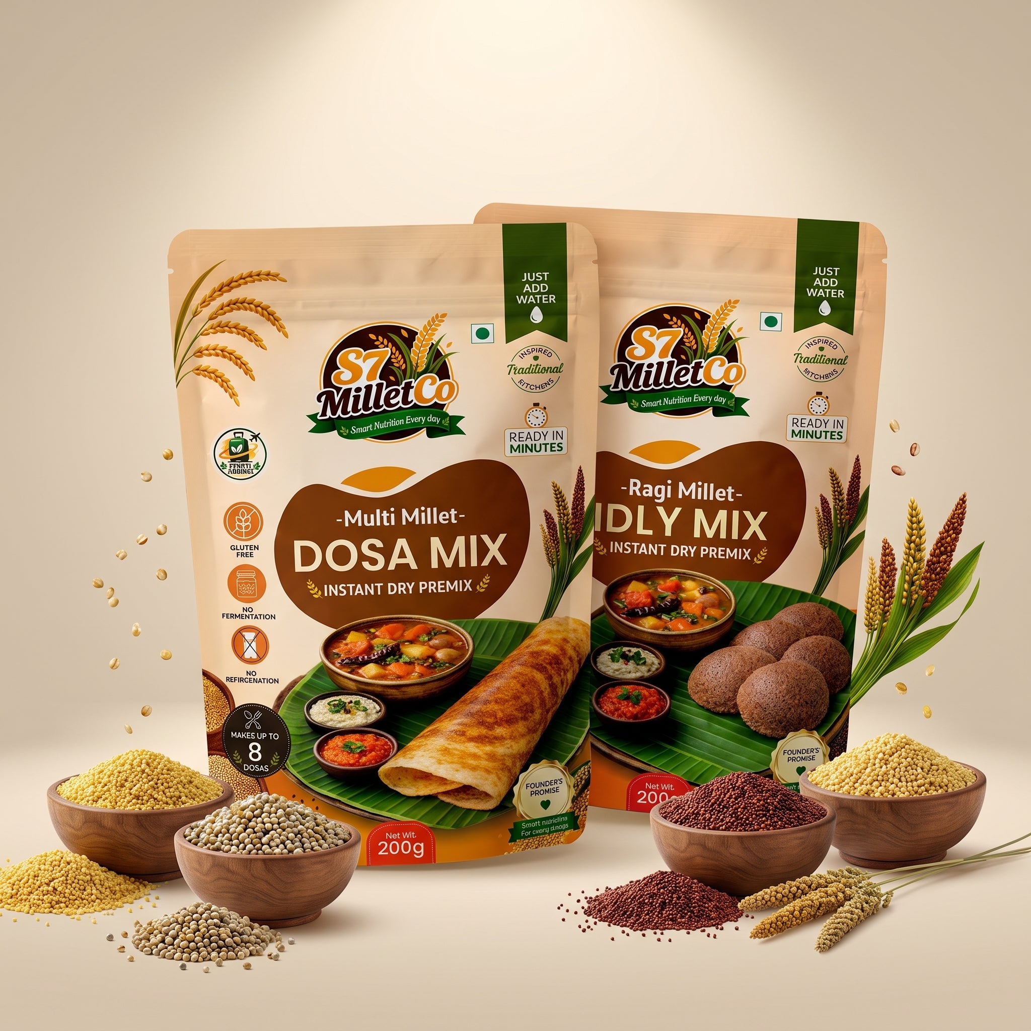 S7 MilletCo Breakfast Duo | Just Add Water | 400g
