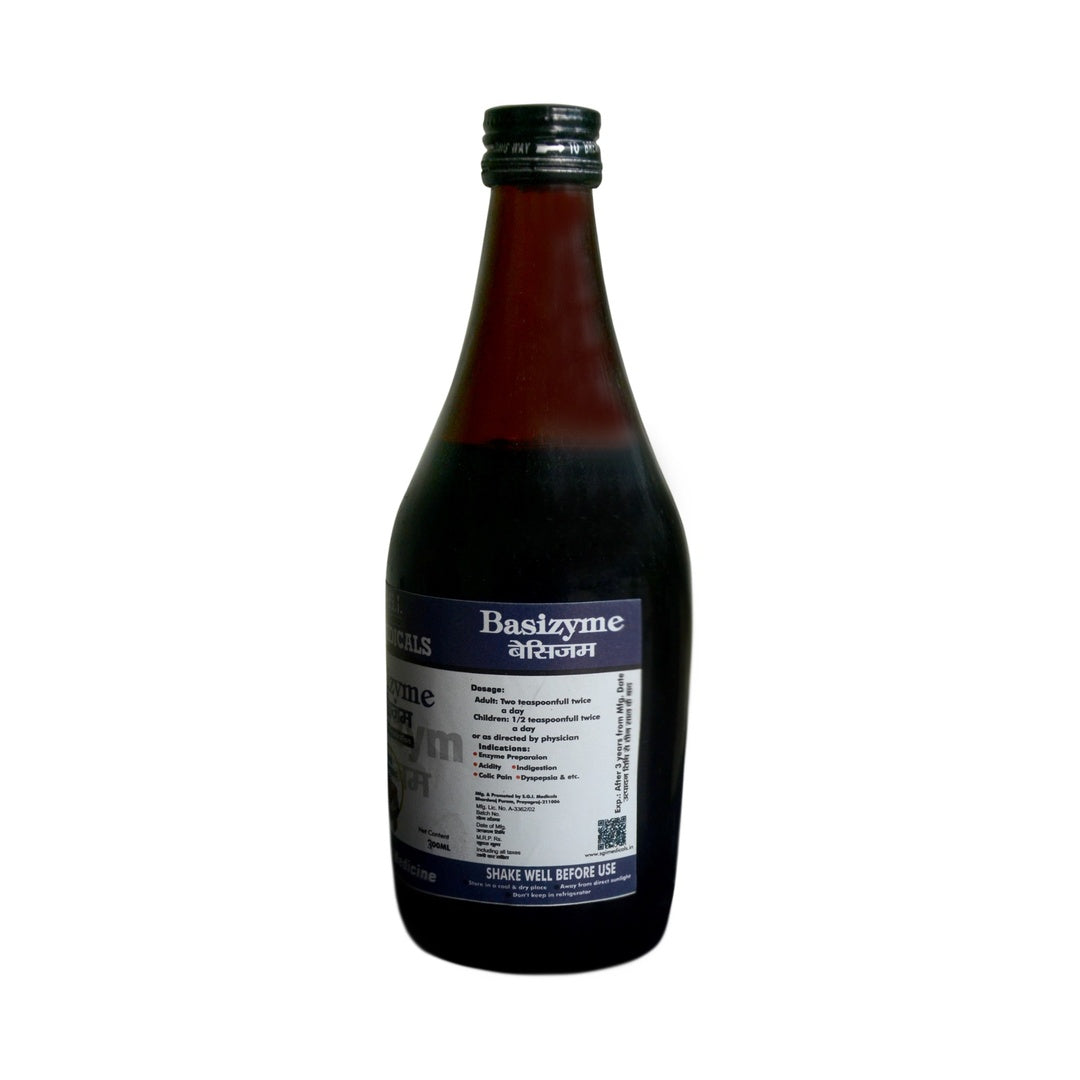 SGI Medicals Basizyme (300ML) | Herbal Digestive Syrup for Indigestion, Bloating & Appetite Stimulation