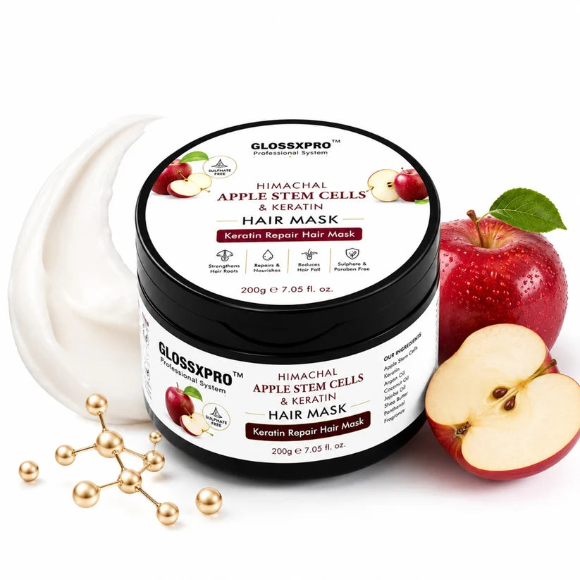 GLOSSXPRO Professional Himachal Apple Stem Cells & Keratin Hair Mask 200g