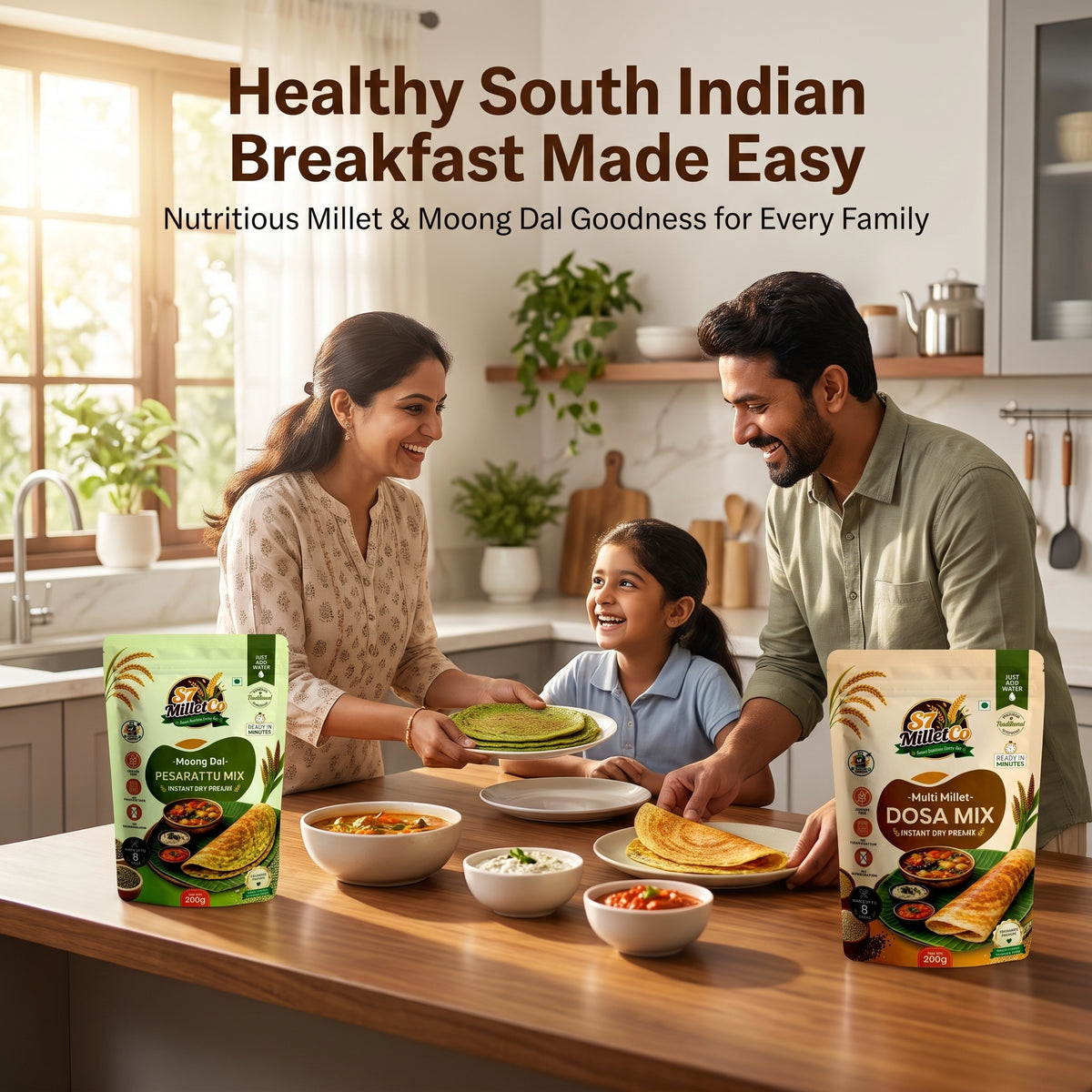 S7 MilletCo Dosa Combos Protein Power Duo | Just Add Water | 400g