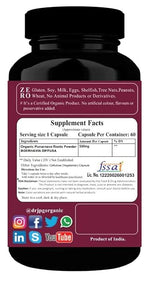 Dr. JPG Organic Punarnava Capsules | Boerhavia Diffusa | For Liver & Urinary Wellness 60 Veg.Capsules | | INDIA ORGANIC Certified. (Pack Of 4)