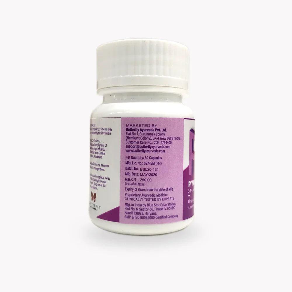 Butterfly Ayurveda Pyrexofly Capsules Ayurvedic medicine for fever