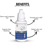Zenius Nasal Drops - Herbal Solution for Nasal Congestion, Sinus Relief, and Clear Breathing - 30ml Drops