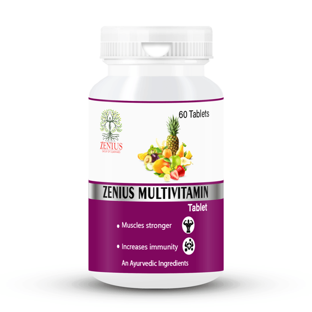 Zenius Multi-Vitamin Tablets - Complete Daily Nutritional Support for Energy, Immunity, and Overall Health - 60 Tablets