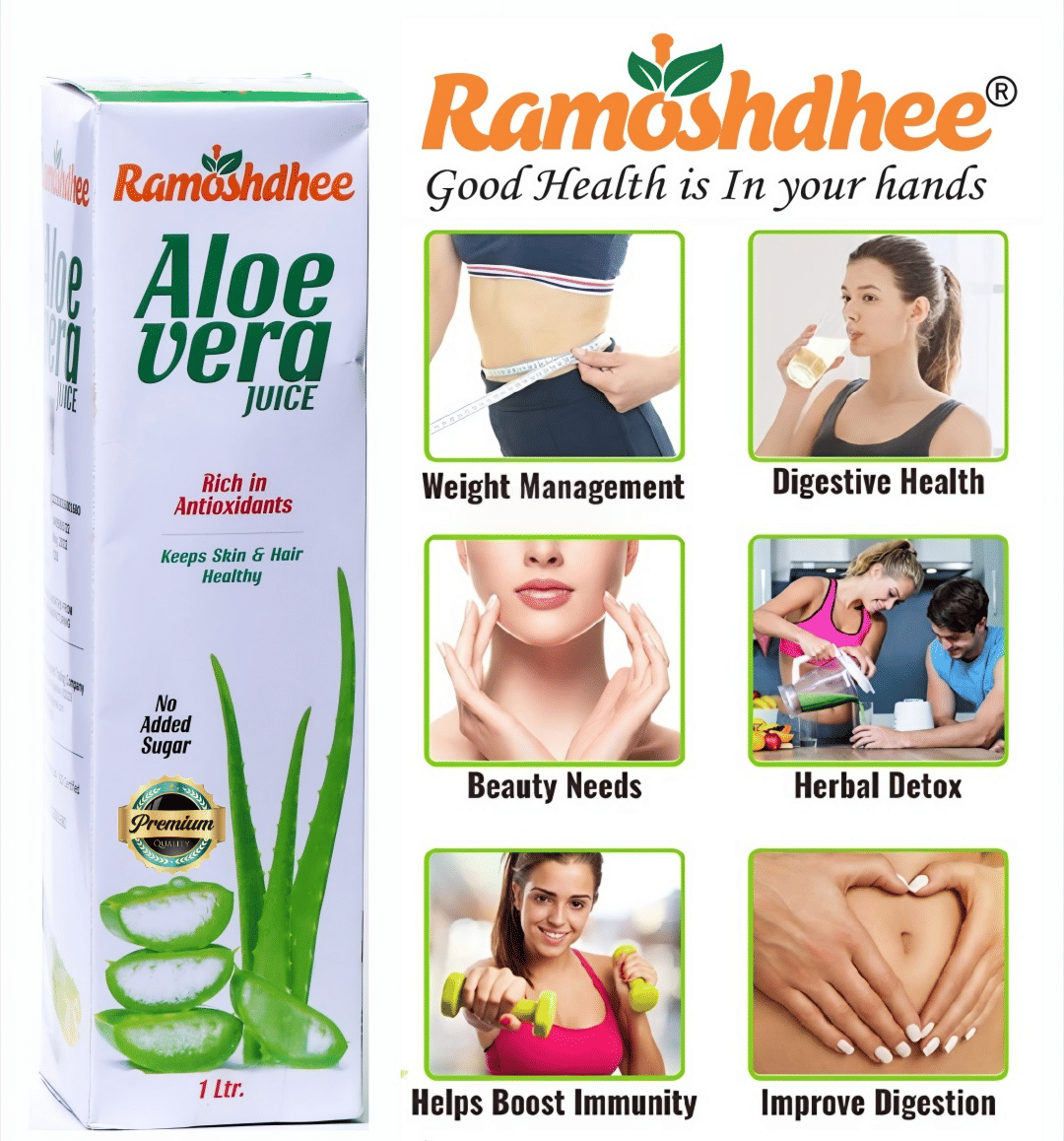 Ramoshdhee Aloe Vera Juice with Pulp 1L