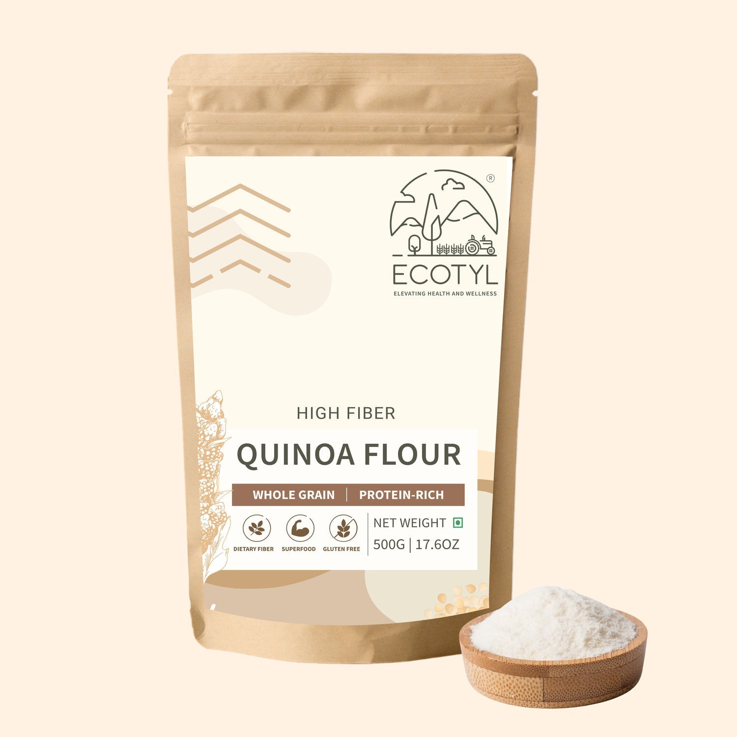 Ecotyl Quinoa Flour | High Protein | Nutritious Flour | 500g