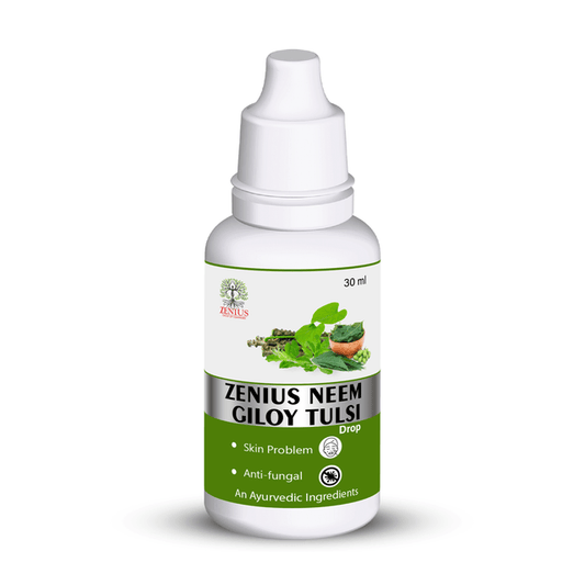 Zenius Neem Giloy Tulsi Drops - Triple Herbal Power for Immunity, Detoxification, and Health Support - 30ml Drops
