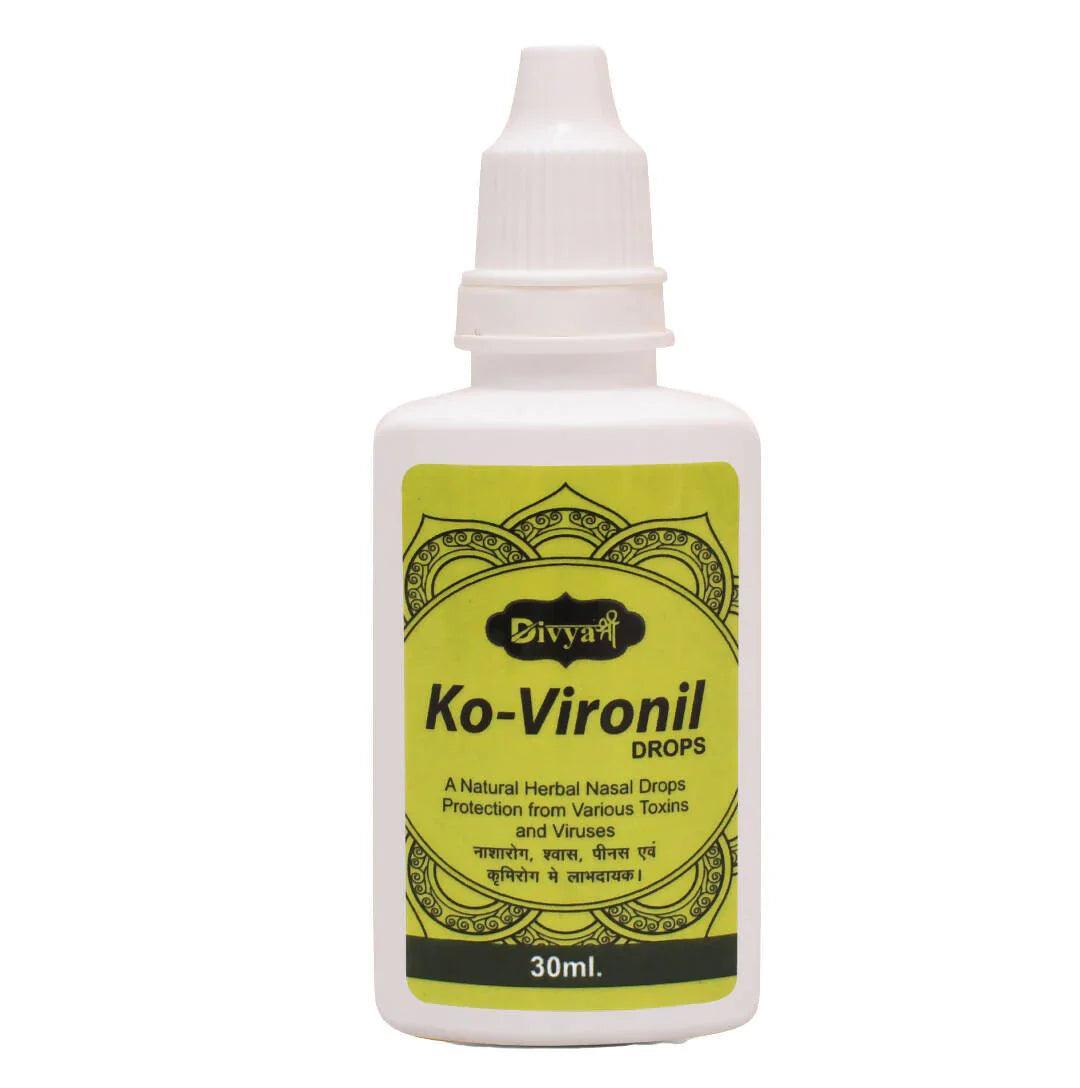 Divya Shree Ko-Vironil Drops For Blocked Nose & Dryness, Sinus, Snoring and Daily Cleansing of the Nose | Nasal Solution